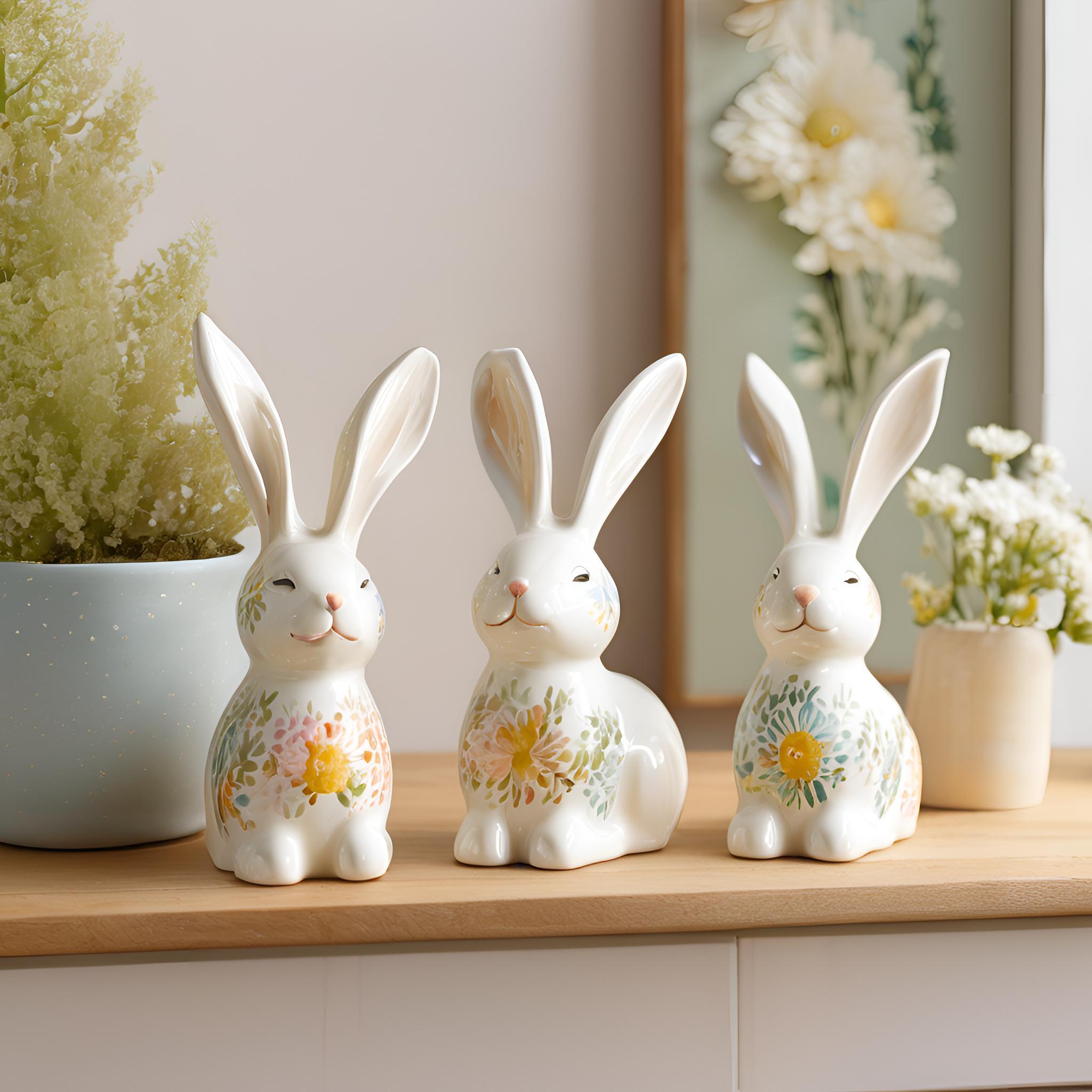 China Daisy Meadow Ceramic Bunny VDLK1566 Suppliers, Factories