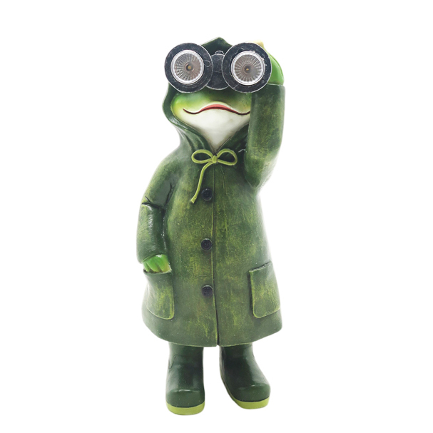 Cheap Frog holding a telescope as a solar light-Garden Ornament LGDC6867 Suppliers, Factory