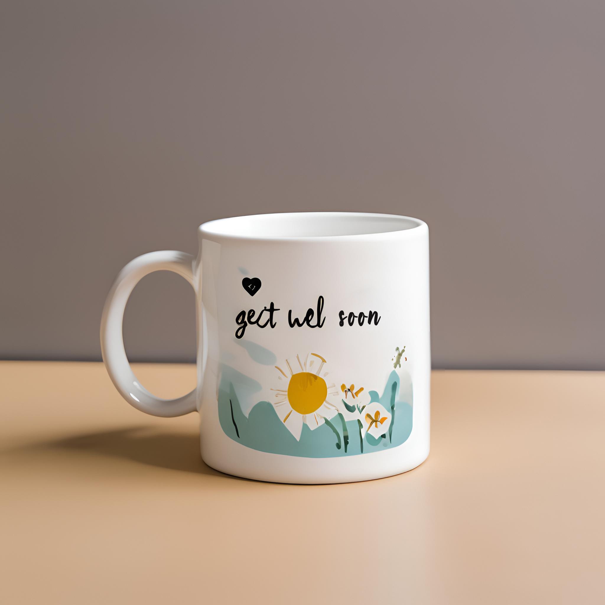 Wholesale Encouragement Ceramic Cup – Glossy White with Floral Art VDLK2404920 Manufacturer, Suppliers