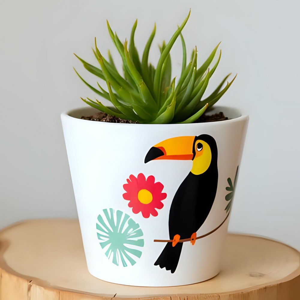 Wholesale Stylish Toucan Flower Pot with Nature-Inspired Design - Suitable for Summer Indoor Decoration VDLK4556 Manufacturers, Factory
