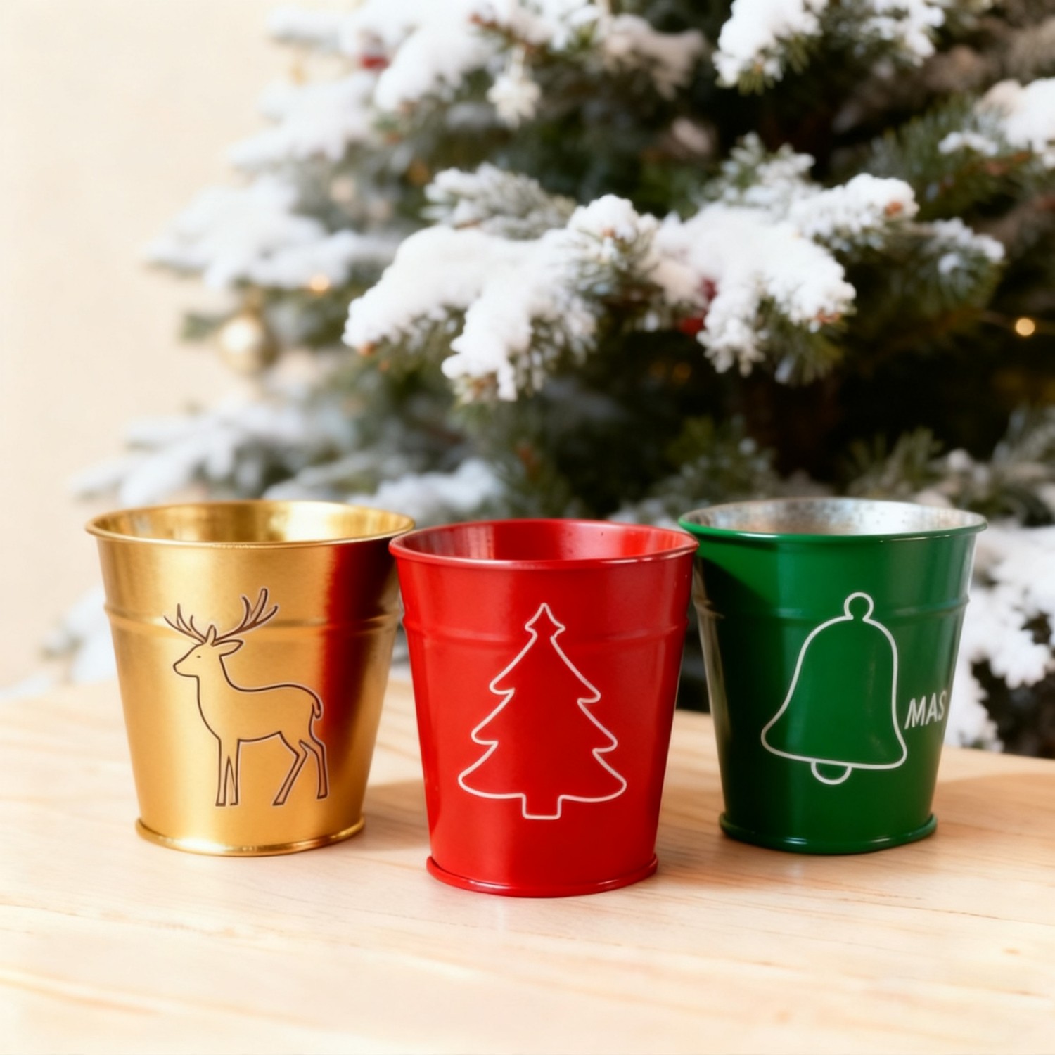 China Christmas Deer Tree Bell Metal Bucket Flower Pot - Christmas Indoor Decoration VDLK5578 Manufacturer, Suppliers
