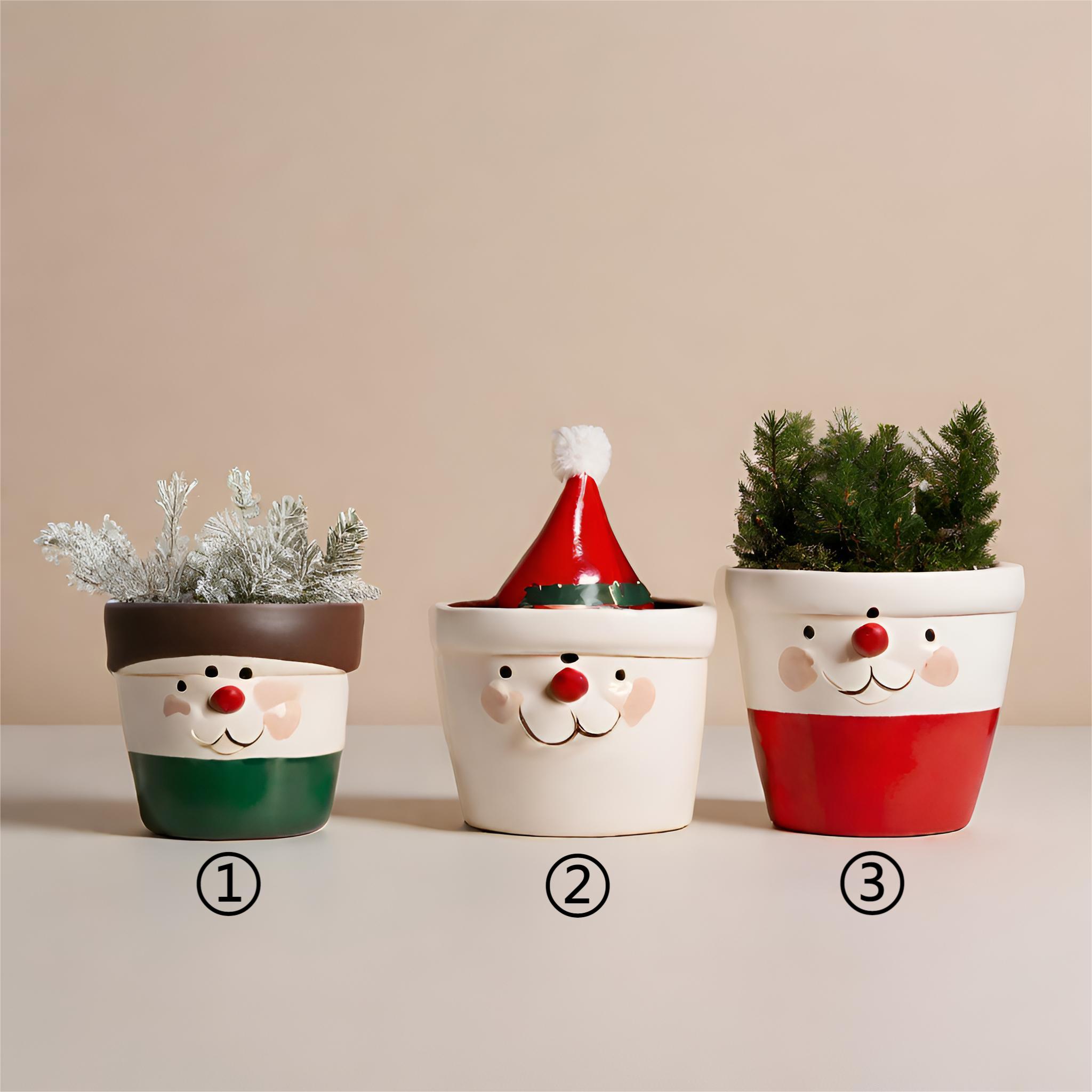 Wholesale Santa Design Ceramic Christmas Pots – Perfect for Holiday Indoor Decor VDLK2404272 Factory, Factories