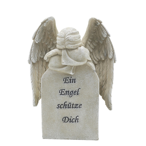 Wholesale Resin Cemetery Memorial Statue – Angel Lying on the Gravestone for Grave Decoration LGDC6627 Supplier, Factories