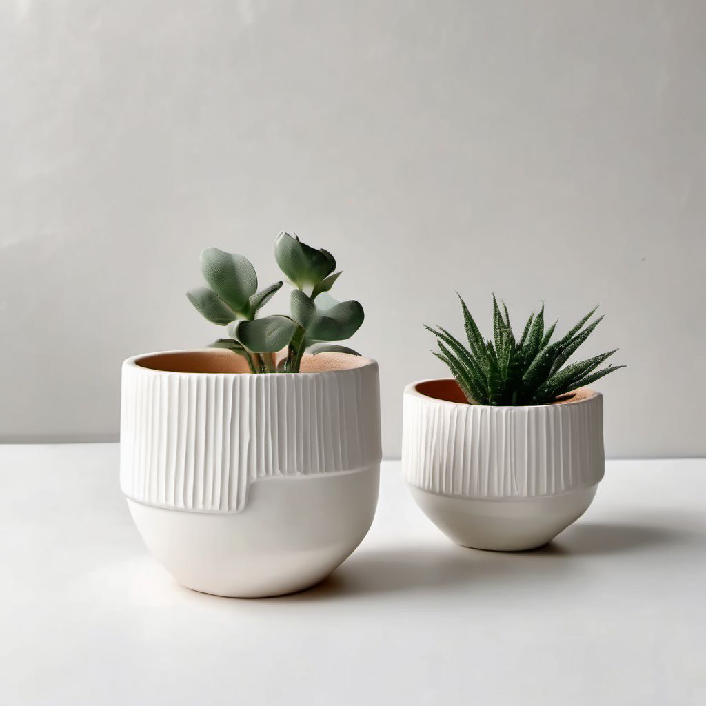 China Vertical Stripe Ceramic Planters – Matte Glazed Pots for Indoor Plants  VDMK2402014 Manufacturer, Supplier