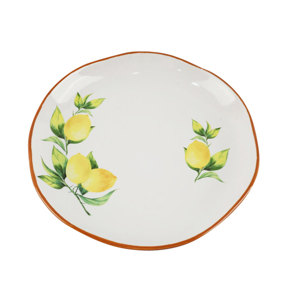 China Lemon Zing Dinner Plate – Glossy Finish & Trendy Art KDPD0448 Suppliers, Factories