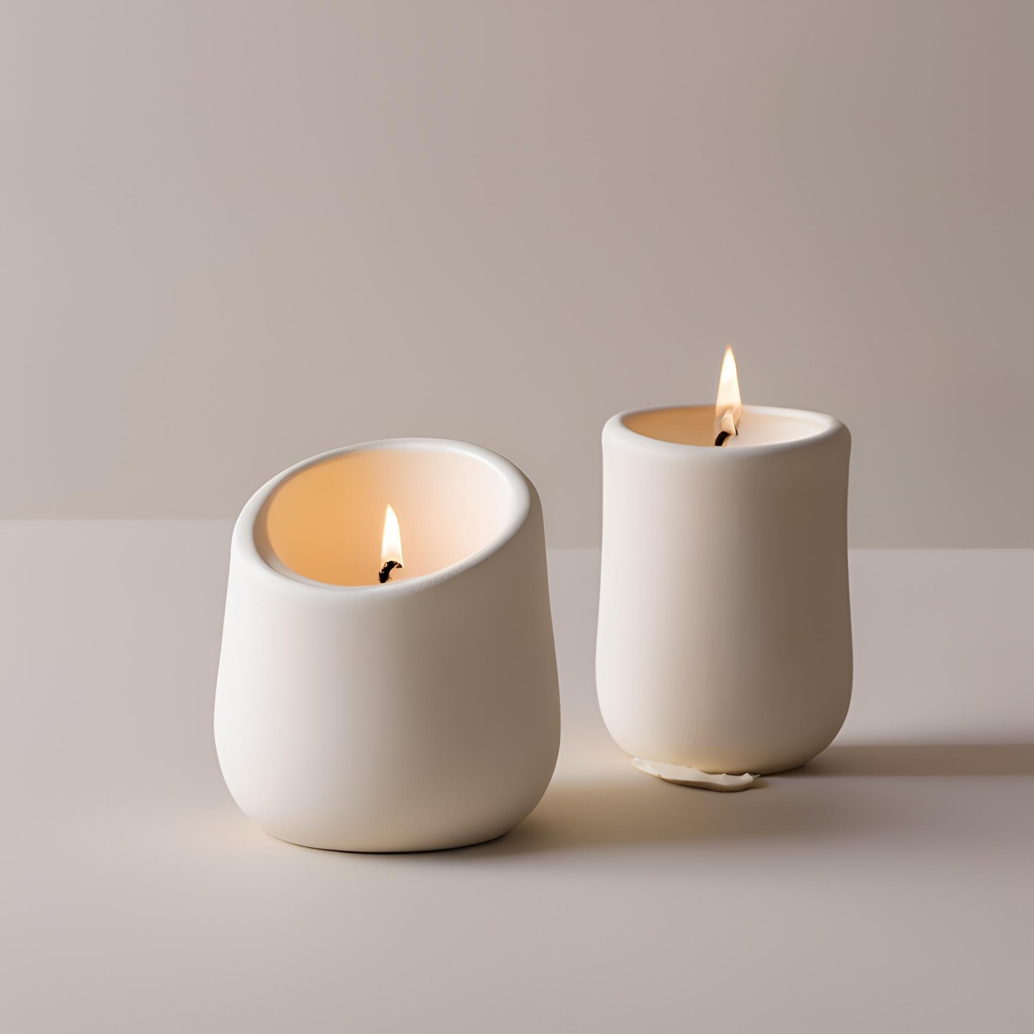 Cheap Elegant Matte White Ceramic Candle Holders – Set of 2, Modern Home Décor VDLK1927 Manufacturer, Supplier