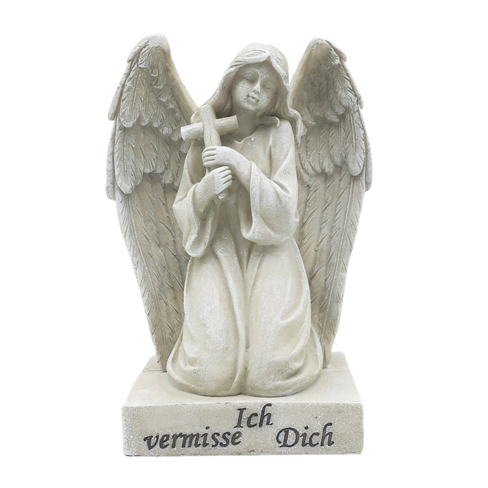 Cheap Resin Angel with Cross – Durable Memorial Statue for Cemetery or Garden LGDC6625 Manufacturers, Factory