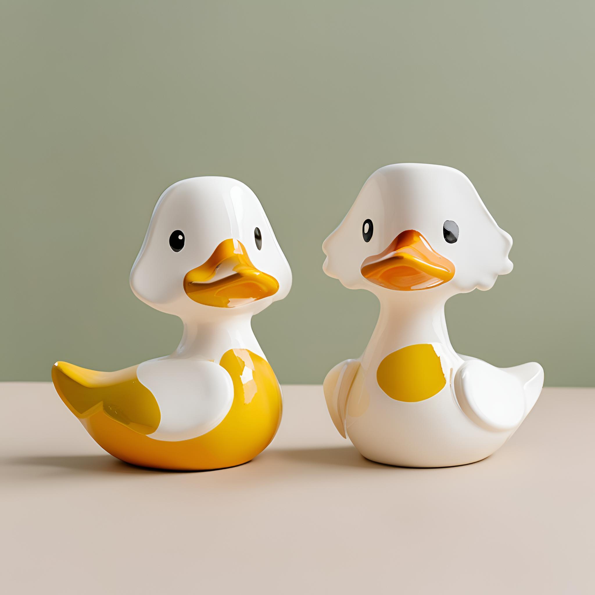 China Hand-Painted Ceramic Duck Figurine with Daisy Accents VDLK1558 Factory, Factories