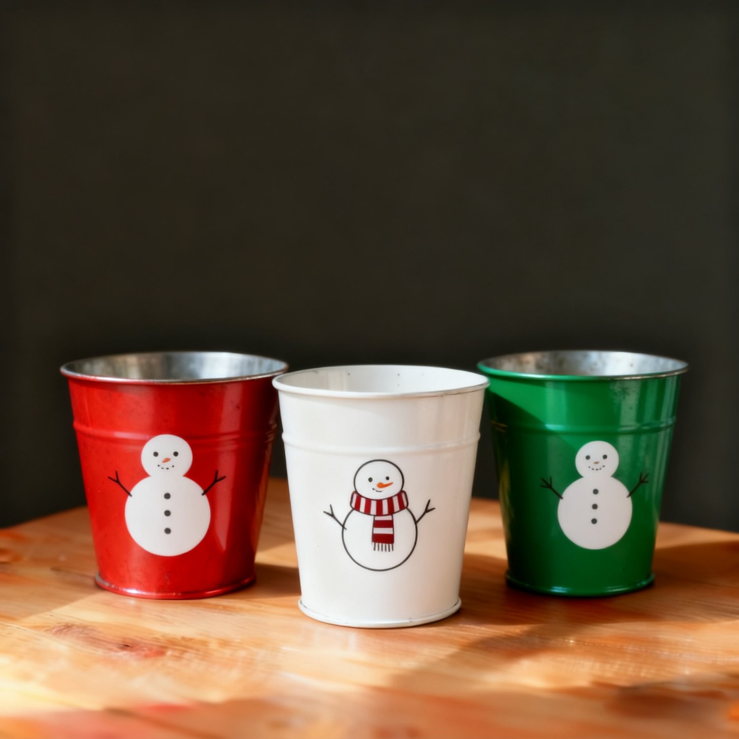 Wholesale Winter Snowman Decorative Plant Pot Trio - Indoor Plant Pot Set VDLK5600 Supplier, Suppliers