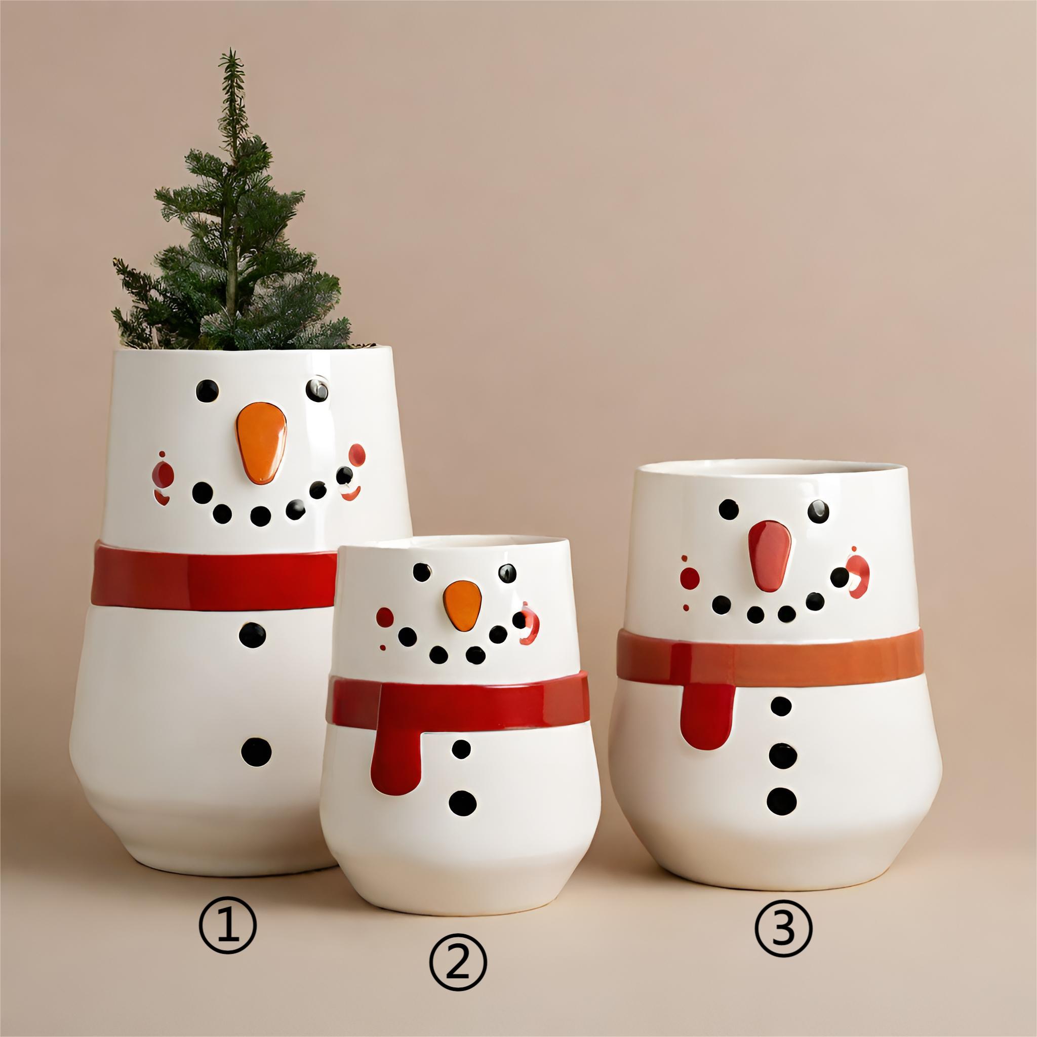 Cheap Holiday Snowman Ceramic Pots – Perfect for Indoor Christmas Decorations VDLK2404269 Manufacturers, Factories