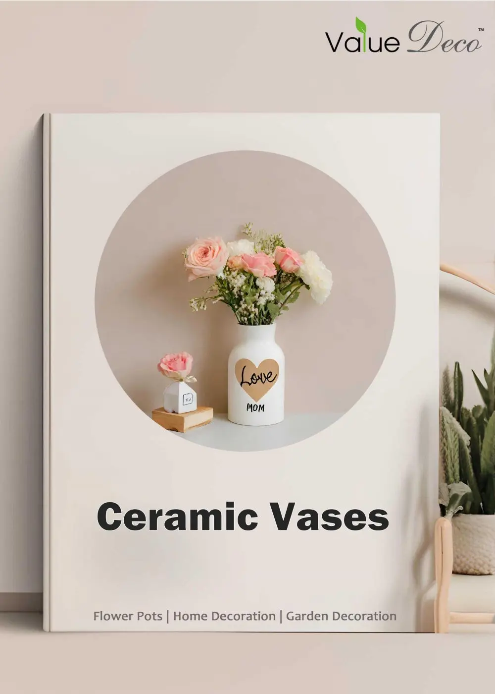 Modern decorative ceramic vases catalog showing artistic shapes and textures.
