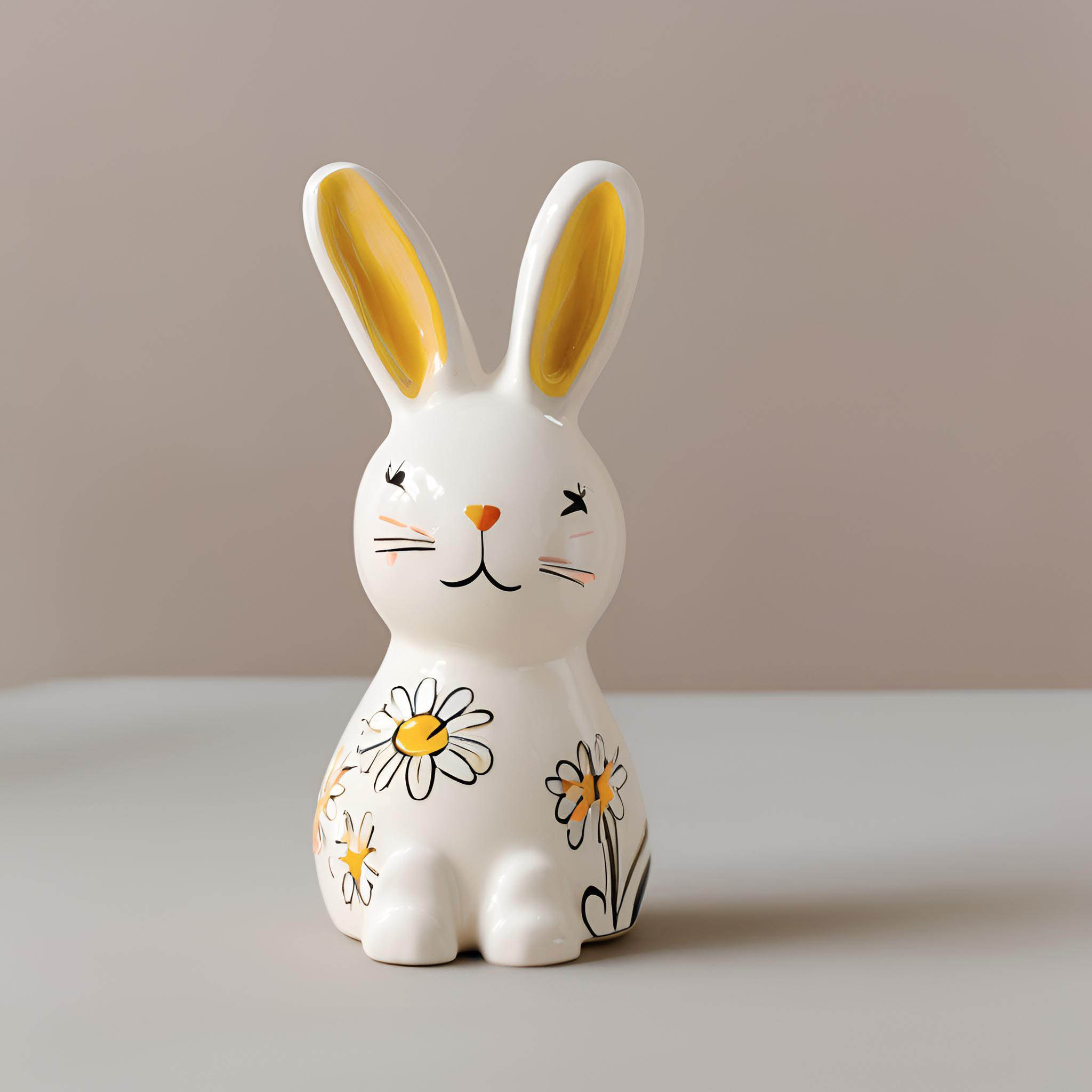 Cheap Ceramic Bunny – Gold Daisy Accents VDLK1046 Suppliers, Factory