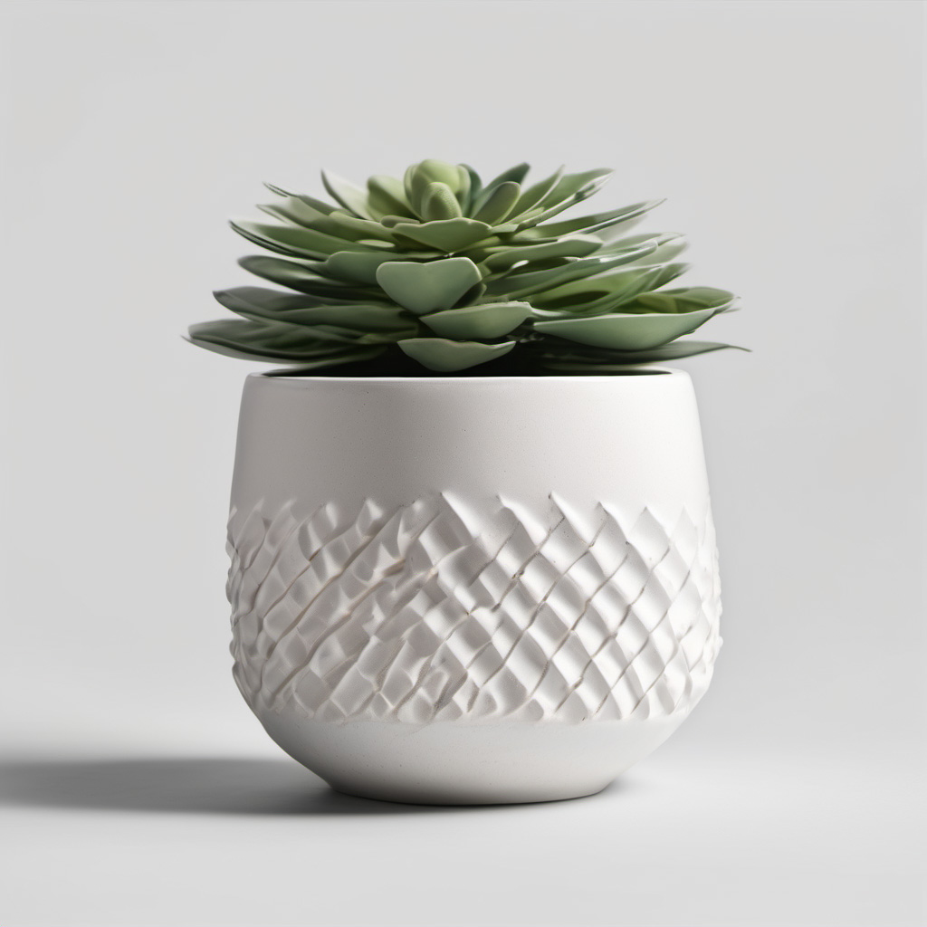 Wholesale Debossed Ceramic Indoor Pots with Matte Glazing – Customizable Size & Color Options VDMK2403180 Manufacturers, Factories