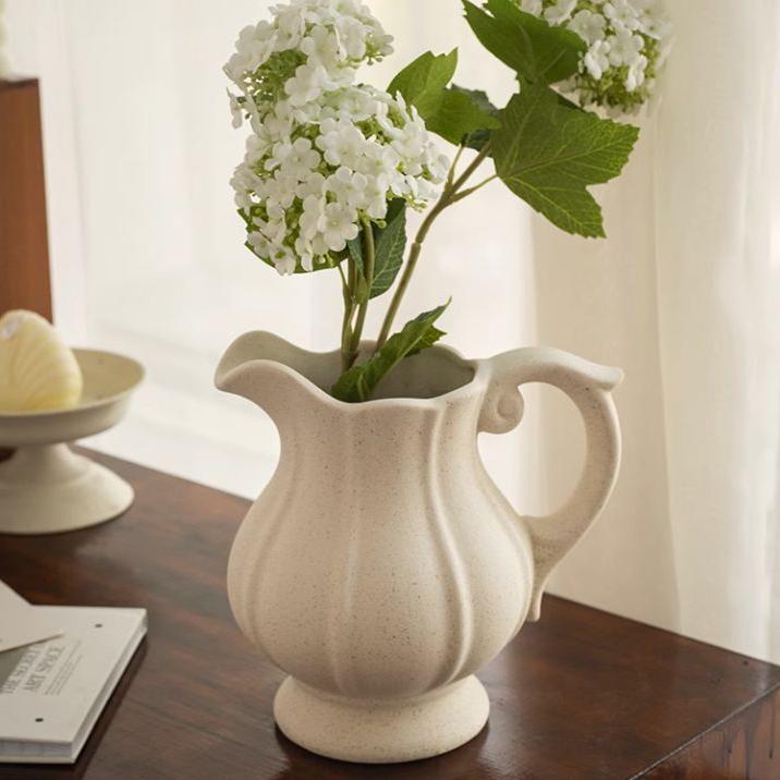 Cheap Rustic Glazed Ceramic Jug – Waterproof Flower Vase with Handle  VDLK2405534 Manufacturers, Factory