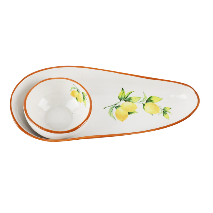 Wholesale Citrus Bliss Ceramic Plate – FDA-Tested & Dishwasher-Safe KDPD0450 Manufacturer, Supplier