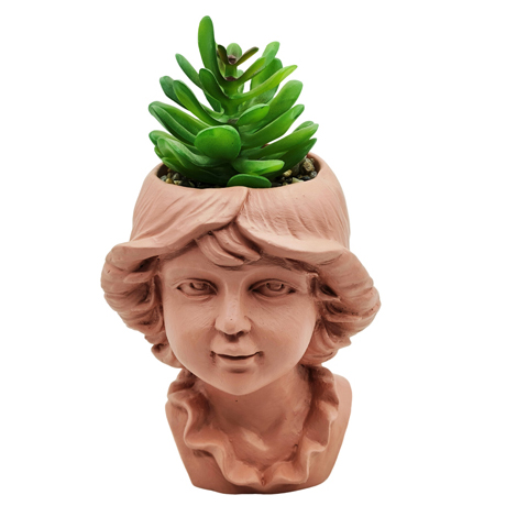 Cheap Cement Head Statue Pot for Small Plants and Succulents CMV01479 Manufacturers, Factories