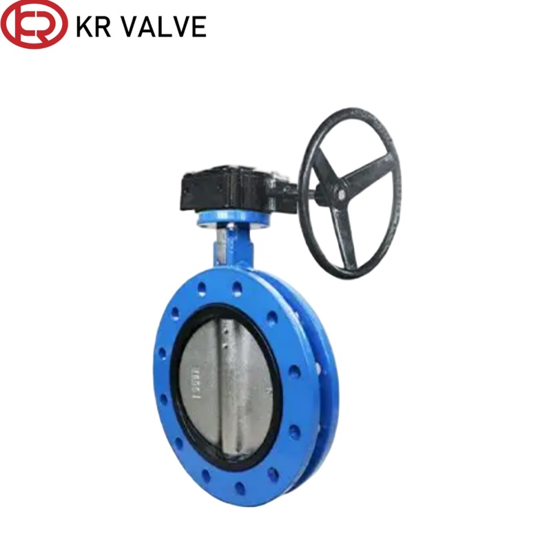 Custom Gear box operation DI material U type flange butterfly valve Suppliers, Manufacturers