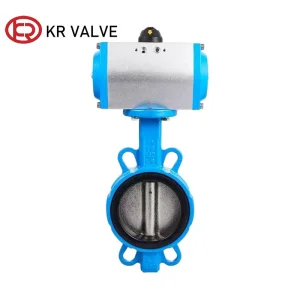 Custom Pneumatic operation wafer butterfly valve double acting