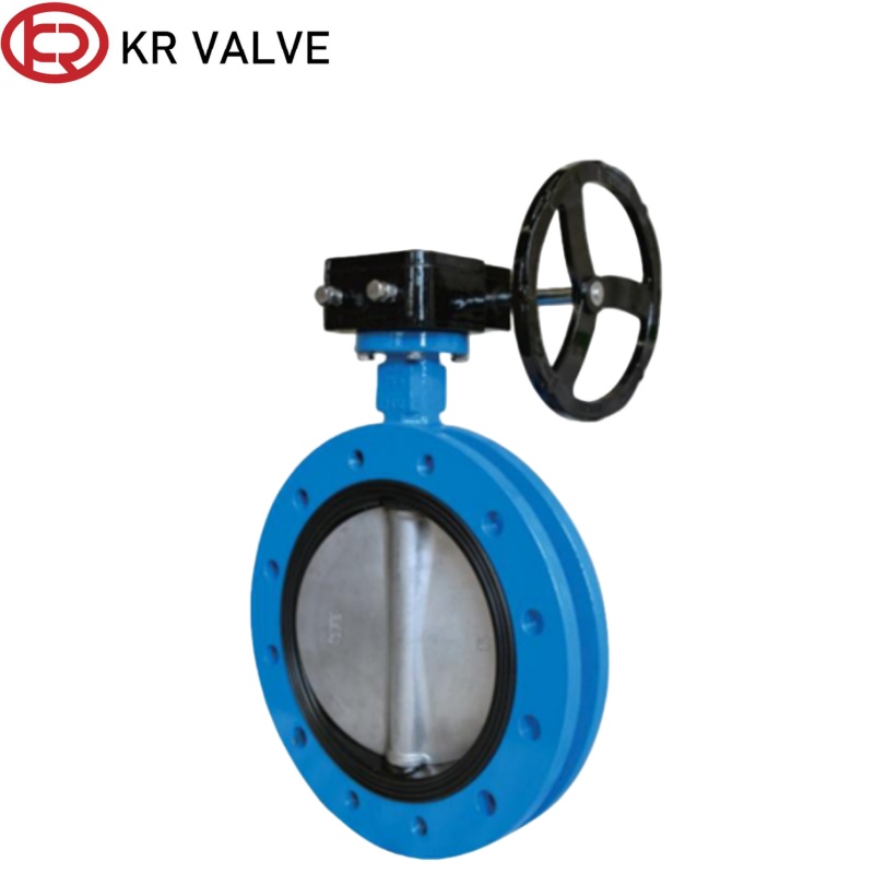Custom Gear box operation DI material U type flange butterfly valve Suppliers, Manufacturers