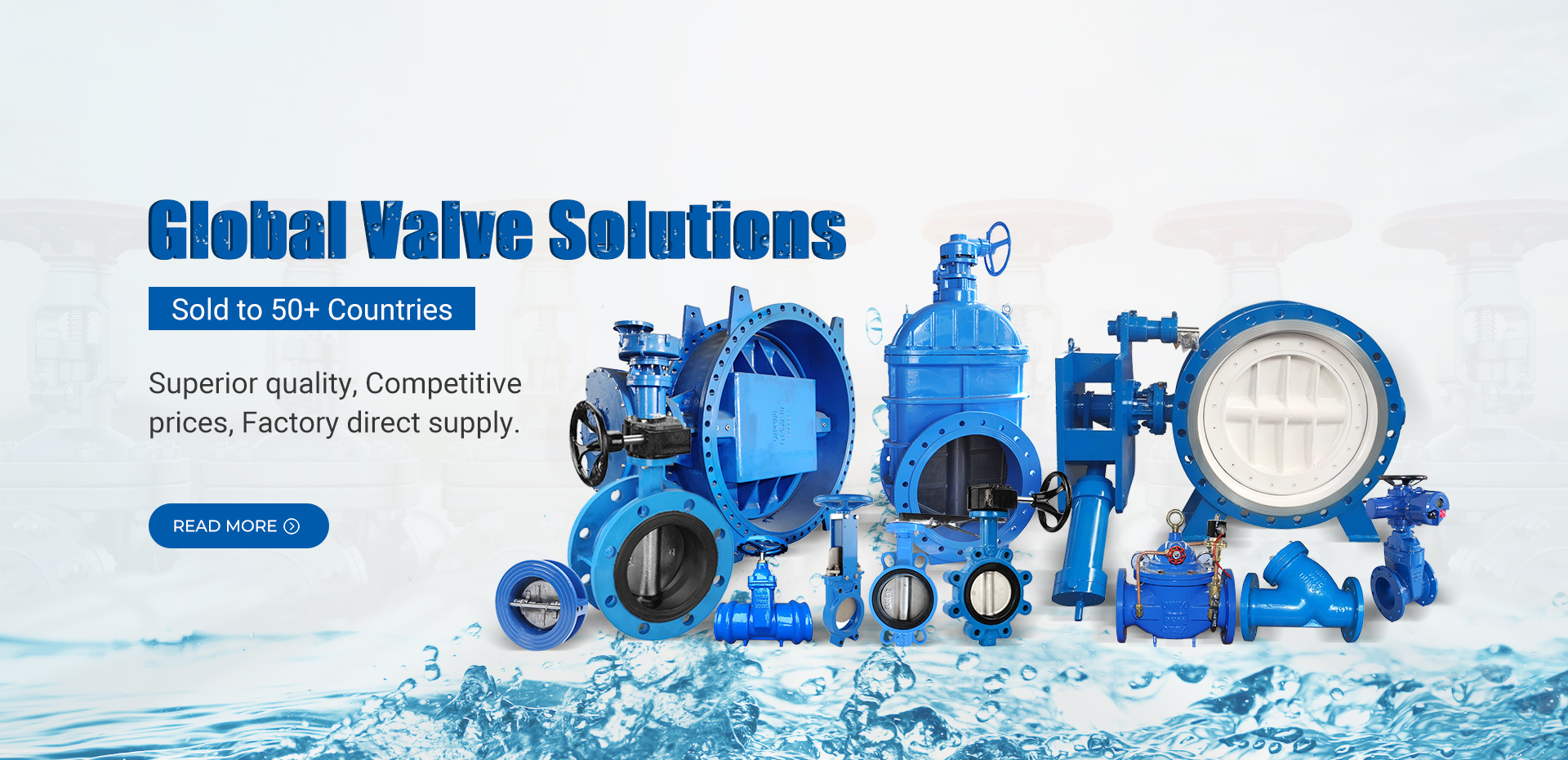 KR resilient seat gate valves for municipal water pipelines