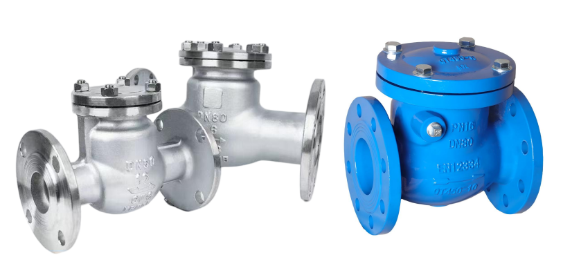 Ductile iron swing check valve EPDM seal drink water pipeline
