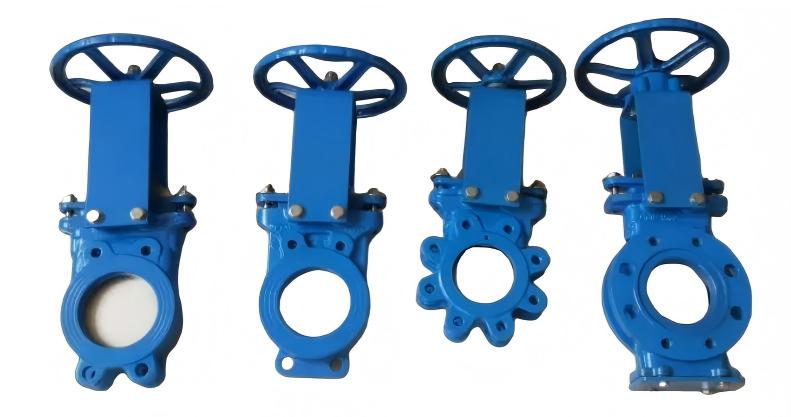 Wafer knife gate valve