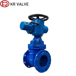 Custom Electric gate valve ductile iron material EPDM seal