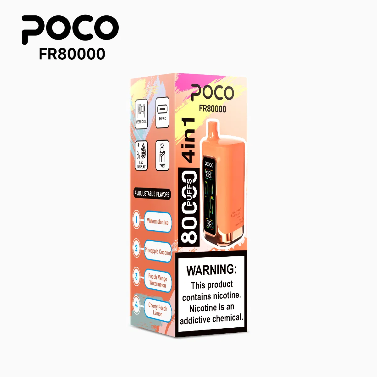 Fast Shipping Disposable Vape From EU Stock Poco 4in1 Rechargeable High Puff Leak Proof Bulk Supply Stable Quality Large Inventory