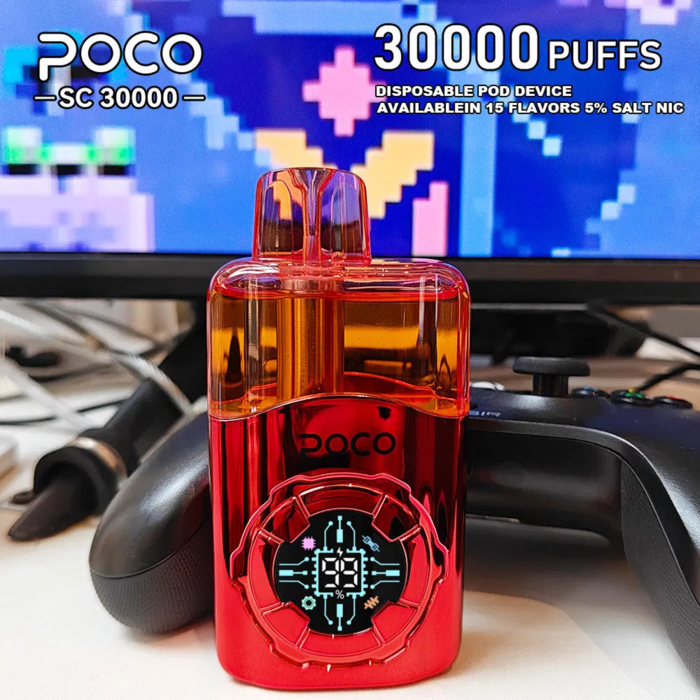 Zero Nicotine Disposable Vape Manufacturing Poco 30000 Puff One Time Use E-Cigarettes