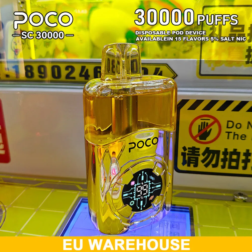 Zero Nicotine Disposable Vape Manufacturing Poco 30000 Puff One Time Use E-Cigarettes