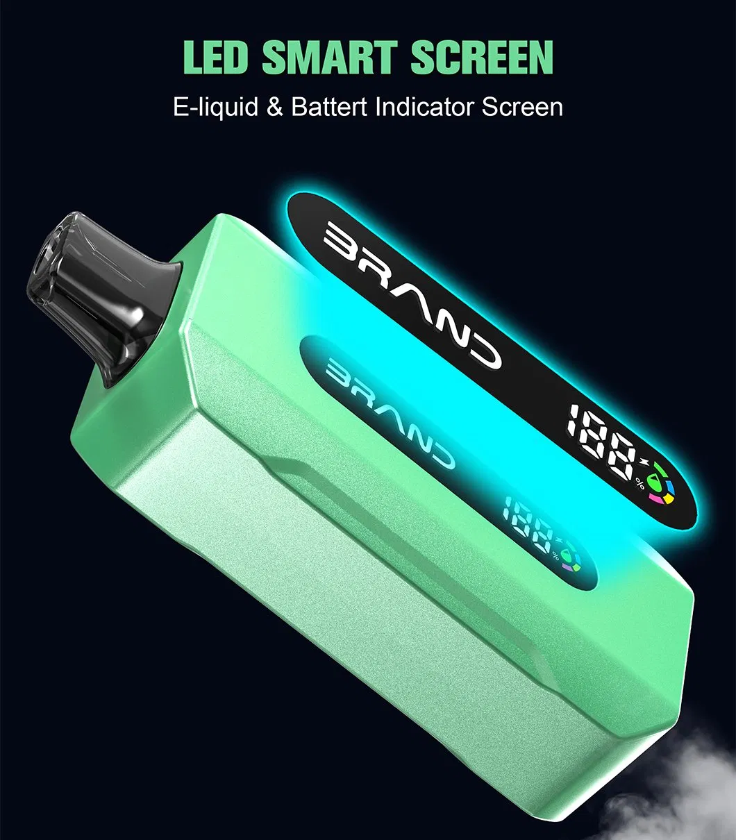 Xsl B43-C 25000 Puffs Disposable Vape- 30ml Double Mesh Coil Rechargeable Type-C E-Cigarette with LED Smart Screen