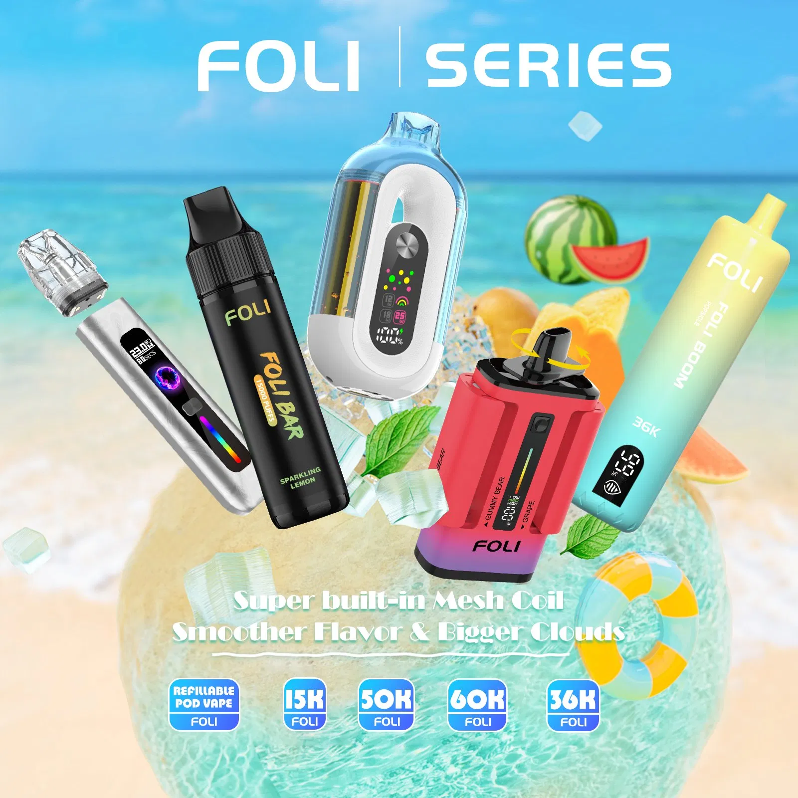Foli Rechargeable Disposable Vape Pen Factory Vaper 36000 Puff Tornado Vaping OEM E Cigarette Wholesale Cheap Piece Vape 30K 36K Low MOQ Vape EU Warehouse Wape