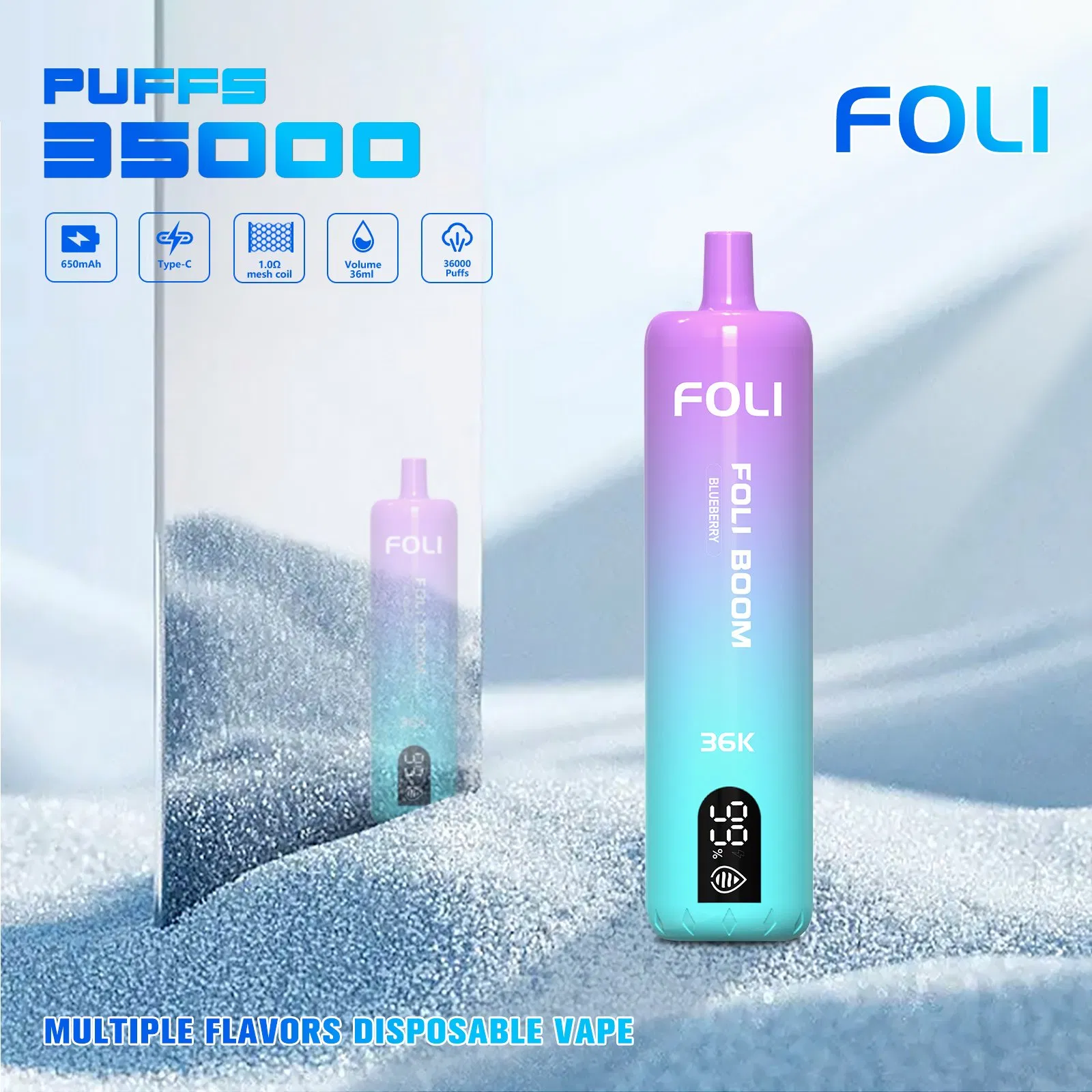 Foli Rechargeable Disposable Vape Pen Factory Vaper 36000 Puff Tornado Vaping OEM E Cigarette Wholesale Cheap Piece Vape 30K 36K Low MOQ Vape EU Warehouse Wape