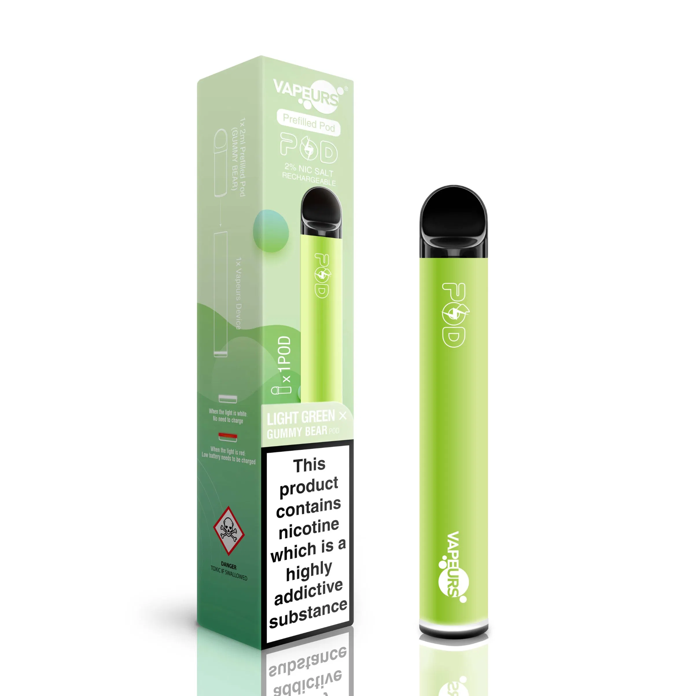 2ml 900 Puffs Disposable Vape Skey Stick Puff Bar with LED Light Wholesale Disposable Vape Pen Airflow Adjustable Direct to Lung E Cigarette