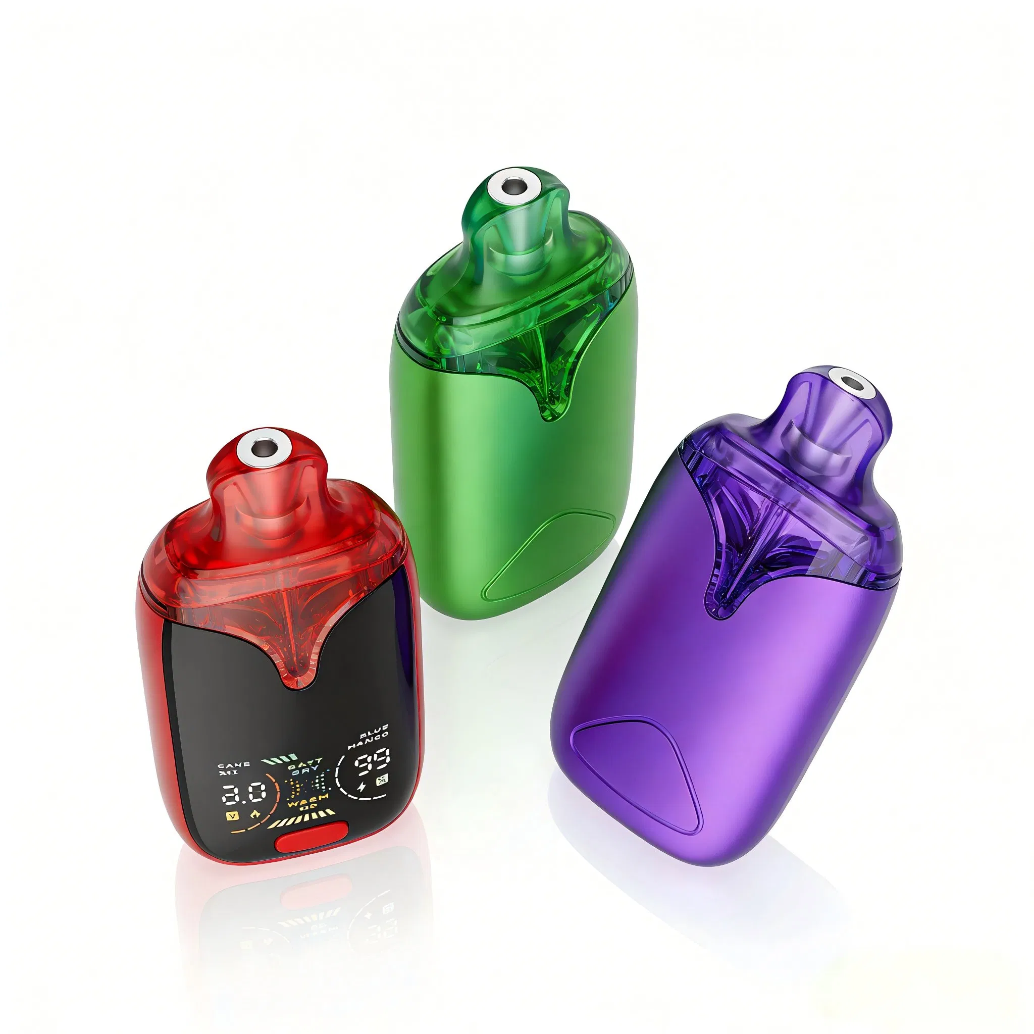 Wholesale Empty Ceramic Coil Vapor Pen 1g 2g 1ml 2ml Dual Chamber Distillate Live Resin Rosin Box Shaped Vape Device with Display Screen