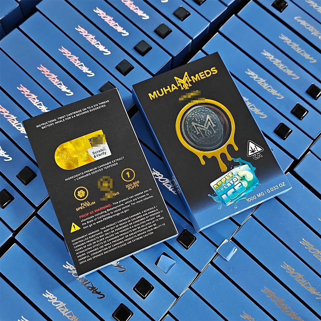 Factory Wholesale High Quality No Oil Leakage Muha 510 Thread Ceramic Cartridge Packaging Box Med Cart