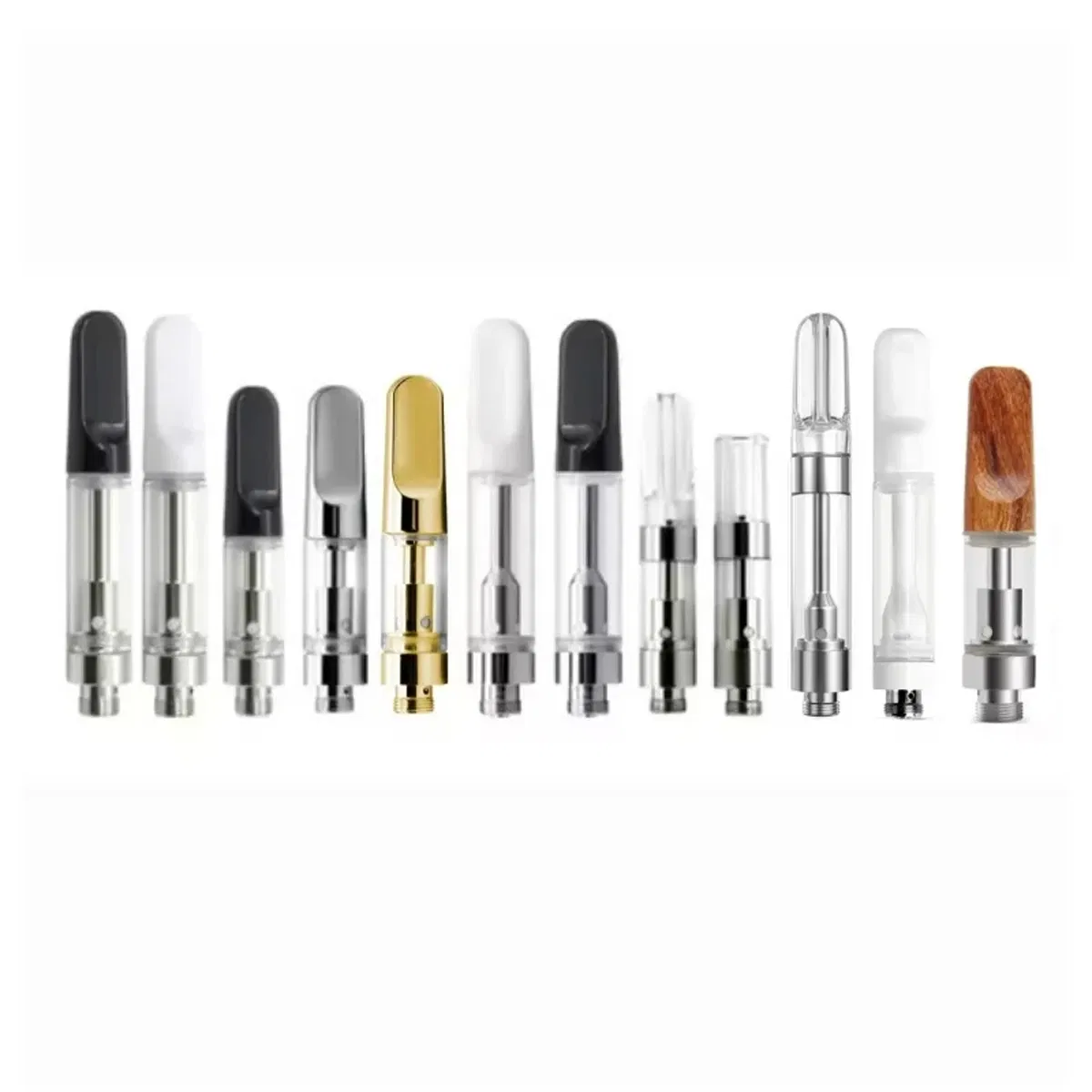 0.5ml 1.0ml Stainless Steel No Lead Ceramic Heating Empty Disposable 510 Cartridge Screw Tip 1.0ml