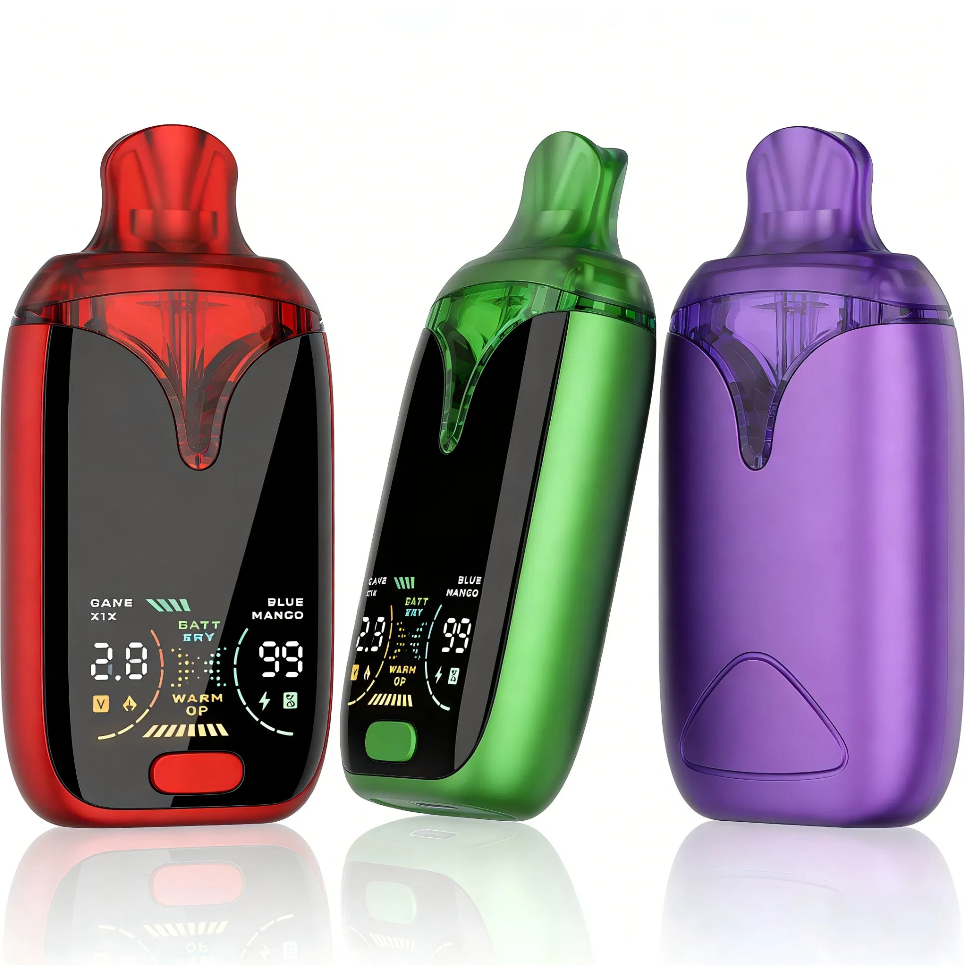 Wholesale Empty Ceramic Coil Vapor Pen 1g 2g 1ml 2ml Dual Chamber Distillate Live Resin Rosin Box Shaped Vape Device with Display Screen