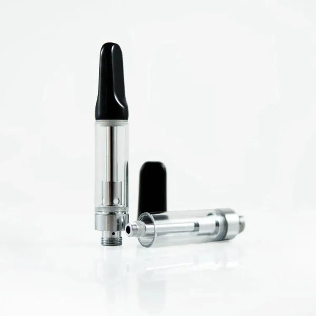 Factory Direct Empty Vaporizer Cartridges - Glass Tank, Multiple Tip Materials (Wood/Ceramic/Metal) , 0.35ml/0.5ml/1ml Sizes