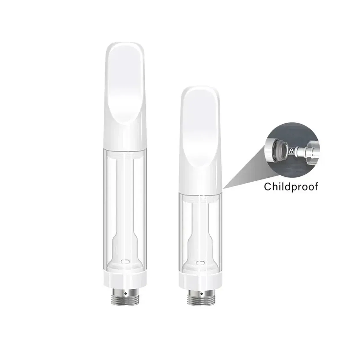 0.5ml 1.0ml Stainless Steel No Lead Ceramic Heating Empty Disposable 510 Cartridge Screw Tip 1.0ml