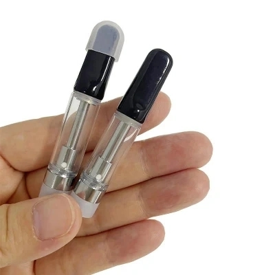 OEM Factory Wholesale Custom 510 Thread Empty Carts Vaporizer Cartridge 0.5ml 0.8ml 1ml for Live Resin Rosin Distillate Thick Oils with Screw Press on Tip