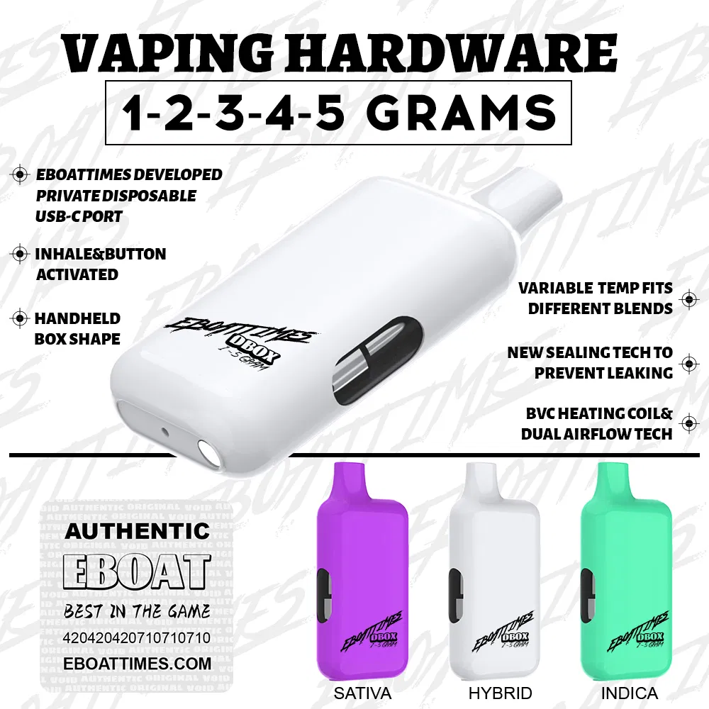 5.5g Disposable Vape Hardware Disposable Pre-Heating Vape Box Device 5g Thick Distillate Oil