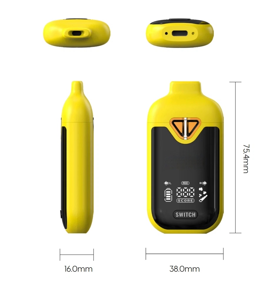 New Design Dual Tank Postless with Screen Aio Vape Device Button Switch Double Cart Vape Inhale Activated 0.5ml+0.5ml, 1ml+1ml U. S. Stock