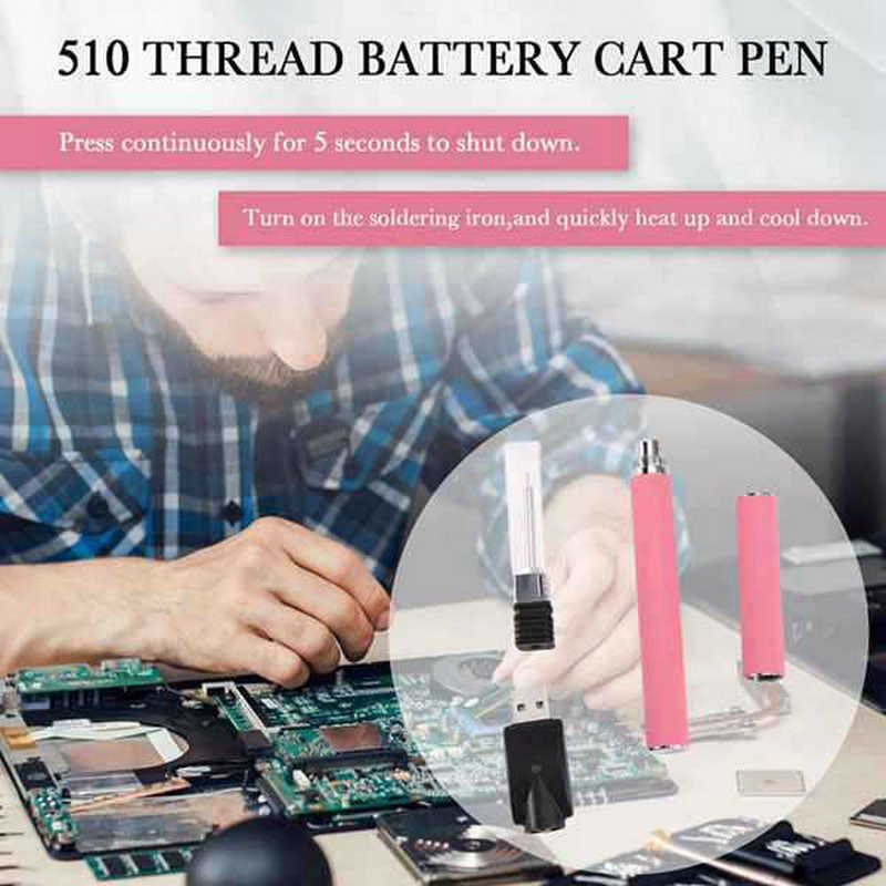 EGO Evod Electronic Cigarette Battery, Pink Color, USB Rechargeable Long Lasting 350mAh, 510 Thread Hookah E Shisha Vapee E-Cig Battery for CE4 Tank Atomizer