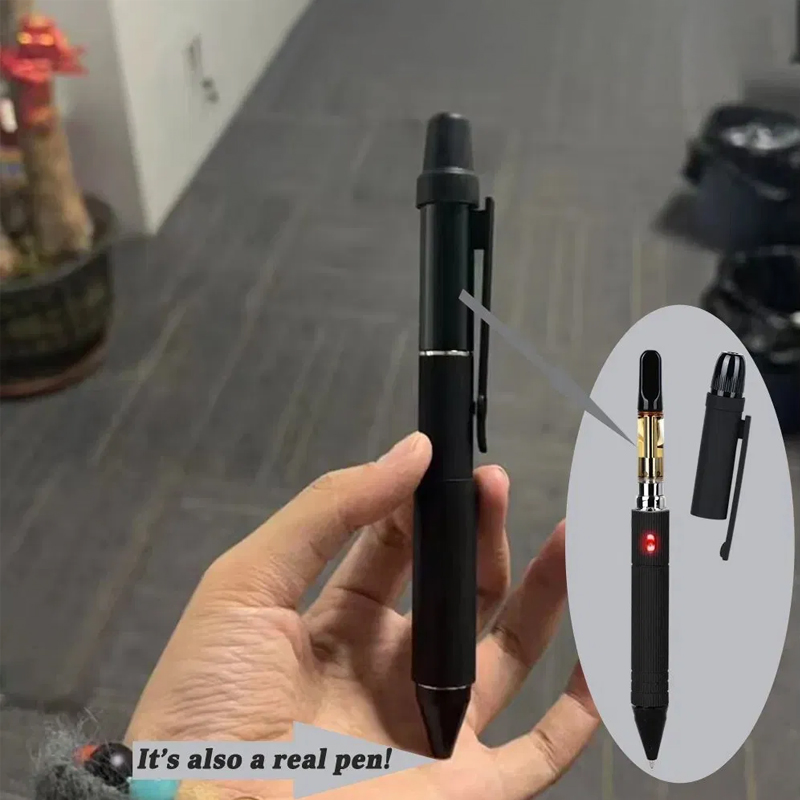 New Design Real Pen Discreet 510 Thread Battery Conceal 0.5ml 1ml Cartridge Type C Rechargeable Battery with Button Preheat