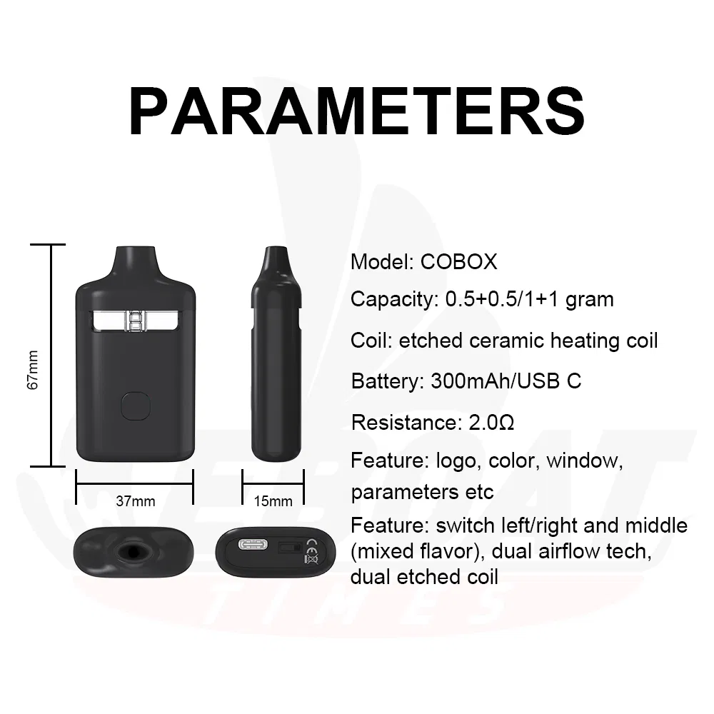 Hot Sell 2000mg 2g 2ml 2.0ml 2 Gram Empty Dispos Vape Slid3 Fusion Custom Holographic Box Hxc Live Resin Thick Oil PRO 3in1 Flavors Pen Disposable