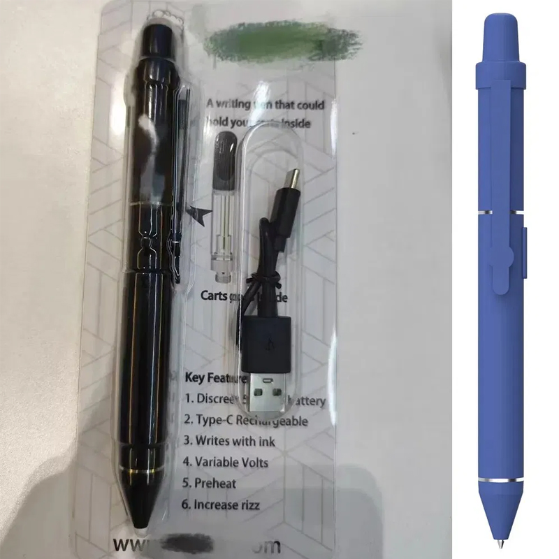 650 mAh 510-Thread Battery — Compatible with 1 G and 2g Cartridges, Featuring Preheat Function and Discreet Pen-Style Design, Includes USB Charging Cable