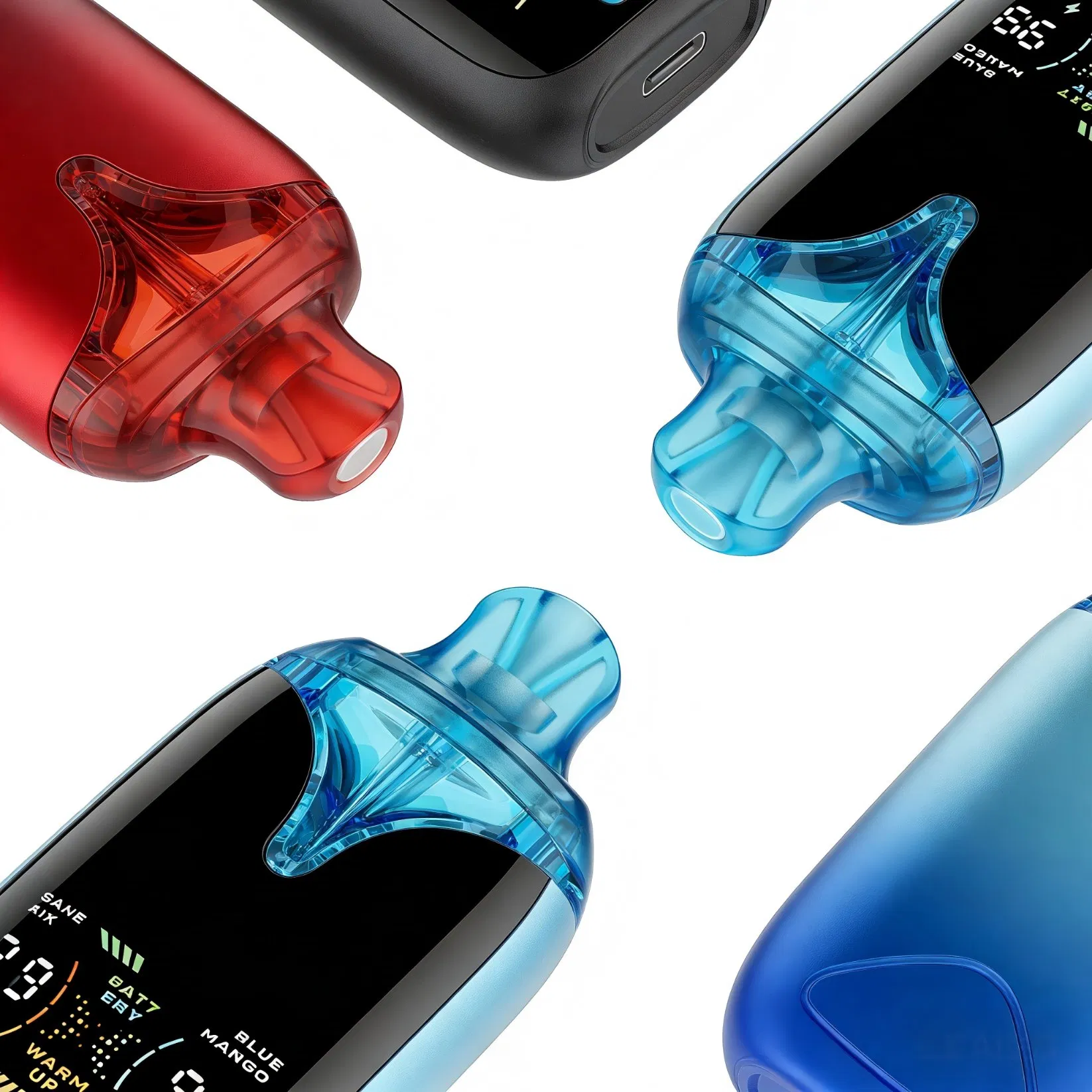 Wholesale Empty Ceramic Coil Vapor Pen 1g 2g 1ml 2ml Dual Chamber Distillate Live Resin Rosin Box Shaped Vape Device with Display Screen