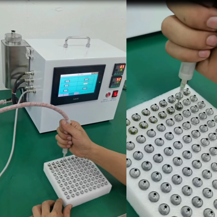 USA Wholesale E-Liquid Thick Oil Pods Vape Cartridge Filling Machine Semi Automatic Thick Oil Filling Machine