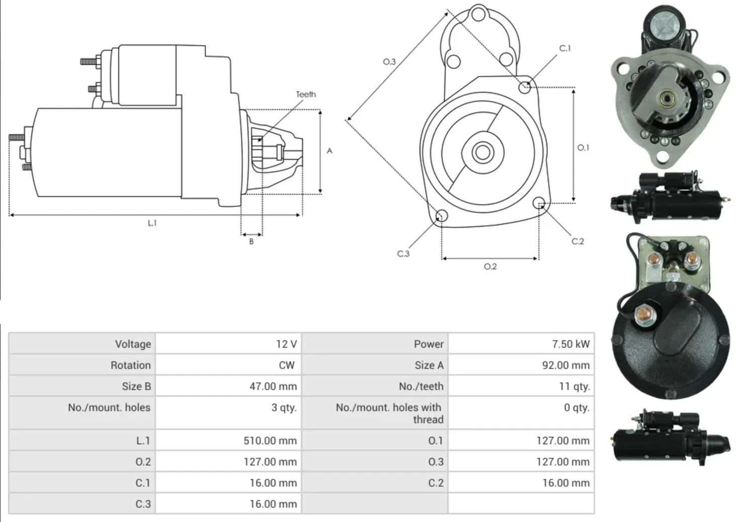Durable Automotive Starter 1114074 for Efficient Engine Starts Worldwide3.